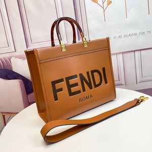 Fendi Women's Tan Leather Tote Bag